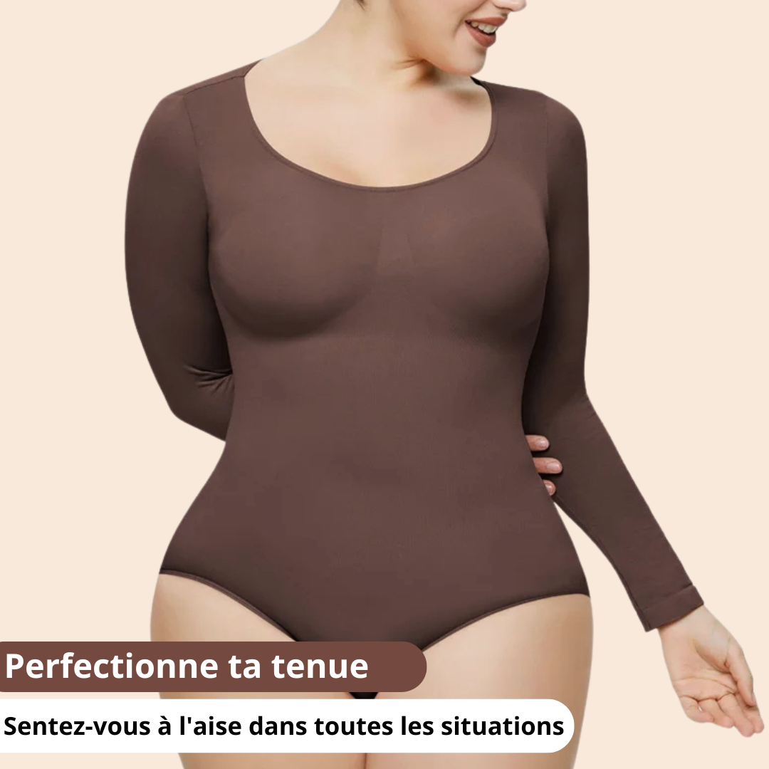 Body scultant à manches longues