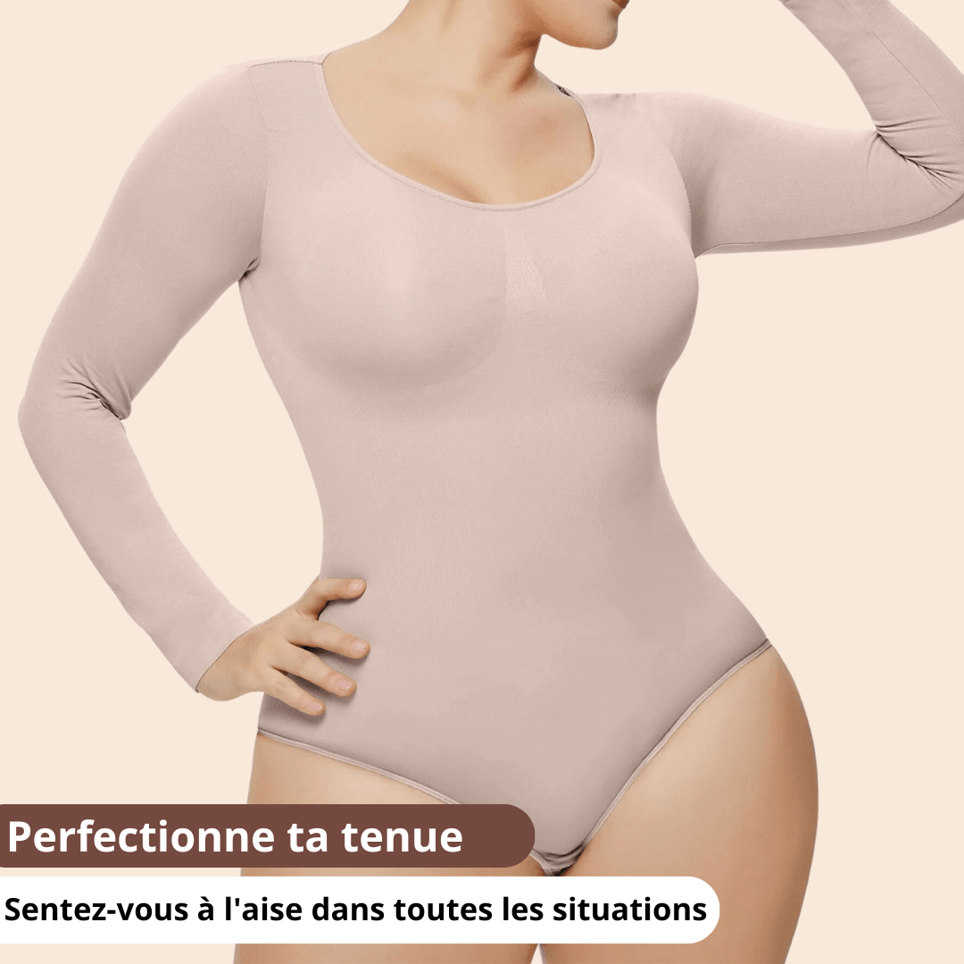 Body scultant à manches longues