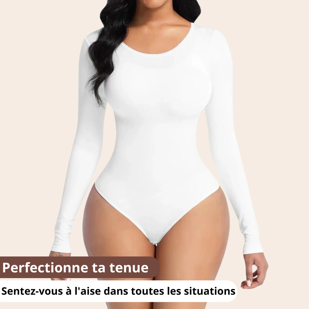 Body scultant à manches longues