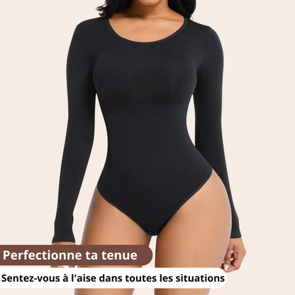 Body scultant à manches longues